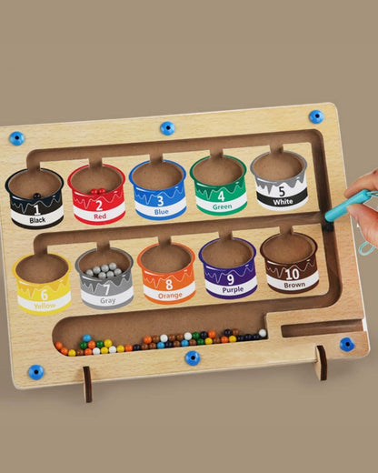 Montessori Magnetic Color and Number Maze