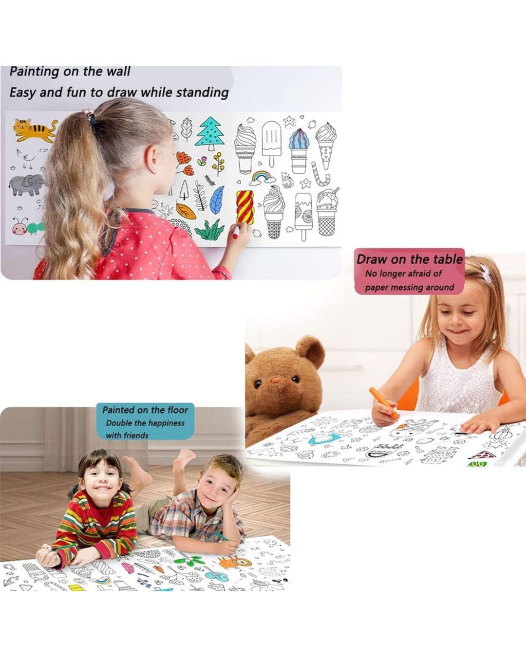 Dinosaur Coloring Paper Roll