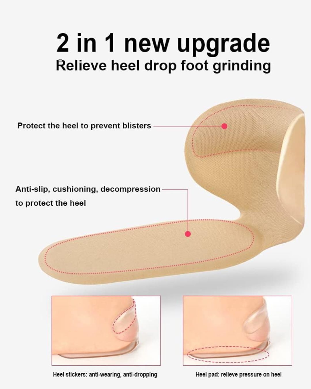 Anti-Friction High Heel Pads