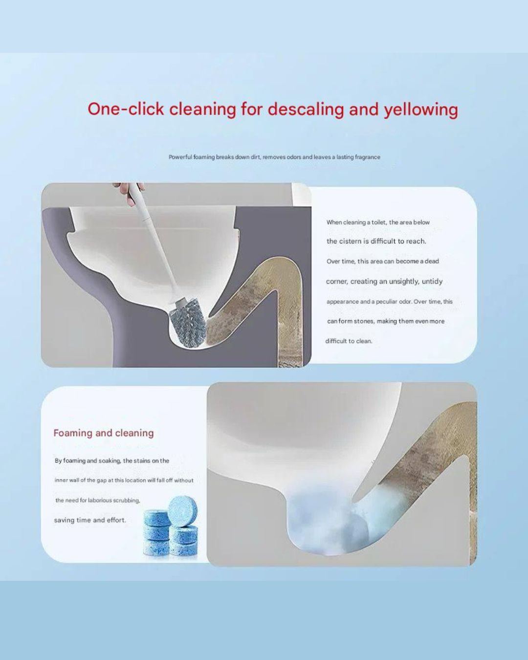 Effervescent Toilet Bowl Cleaner Tablets