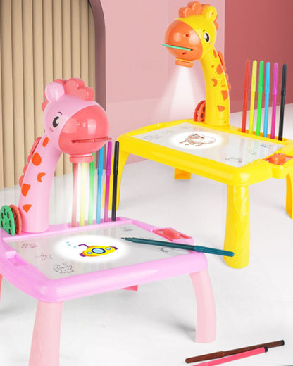 LED Projector Giraffe Drawing Table