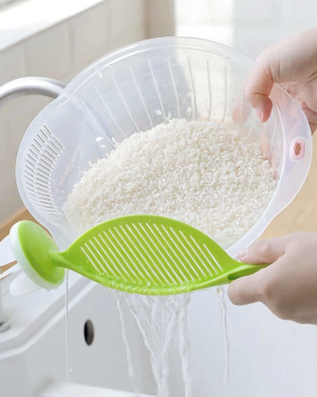 Rice Washing Drainer Spoon with Head