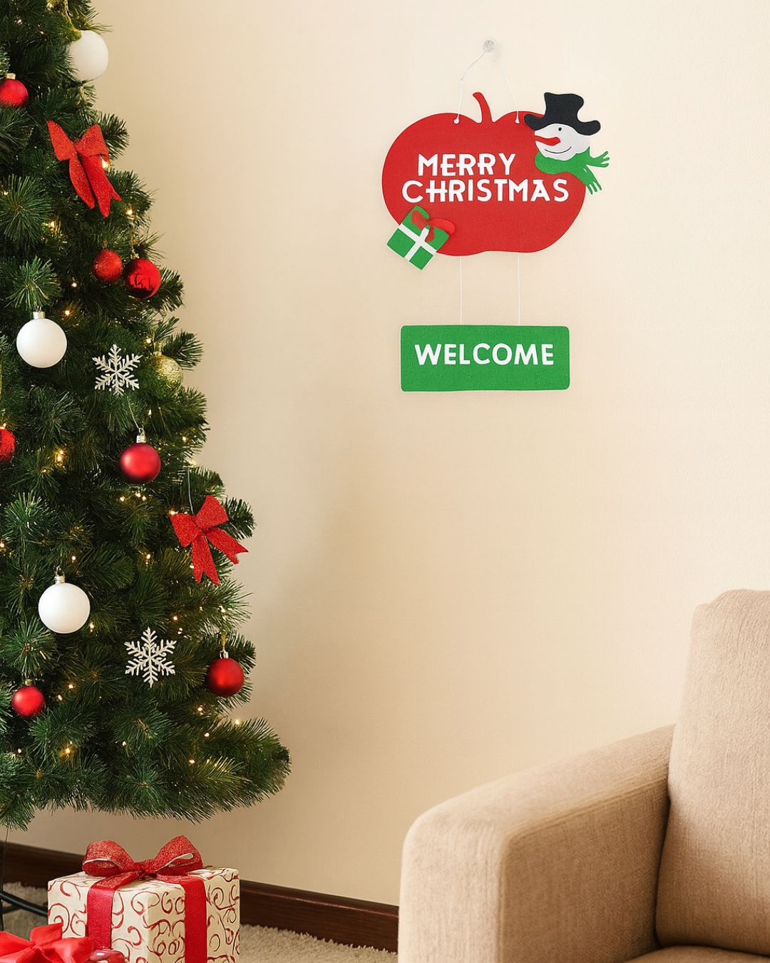 Merry Christmas Welcome Door Hanger