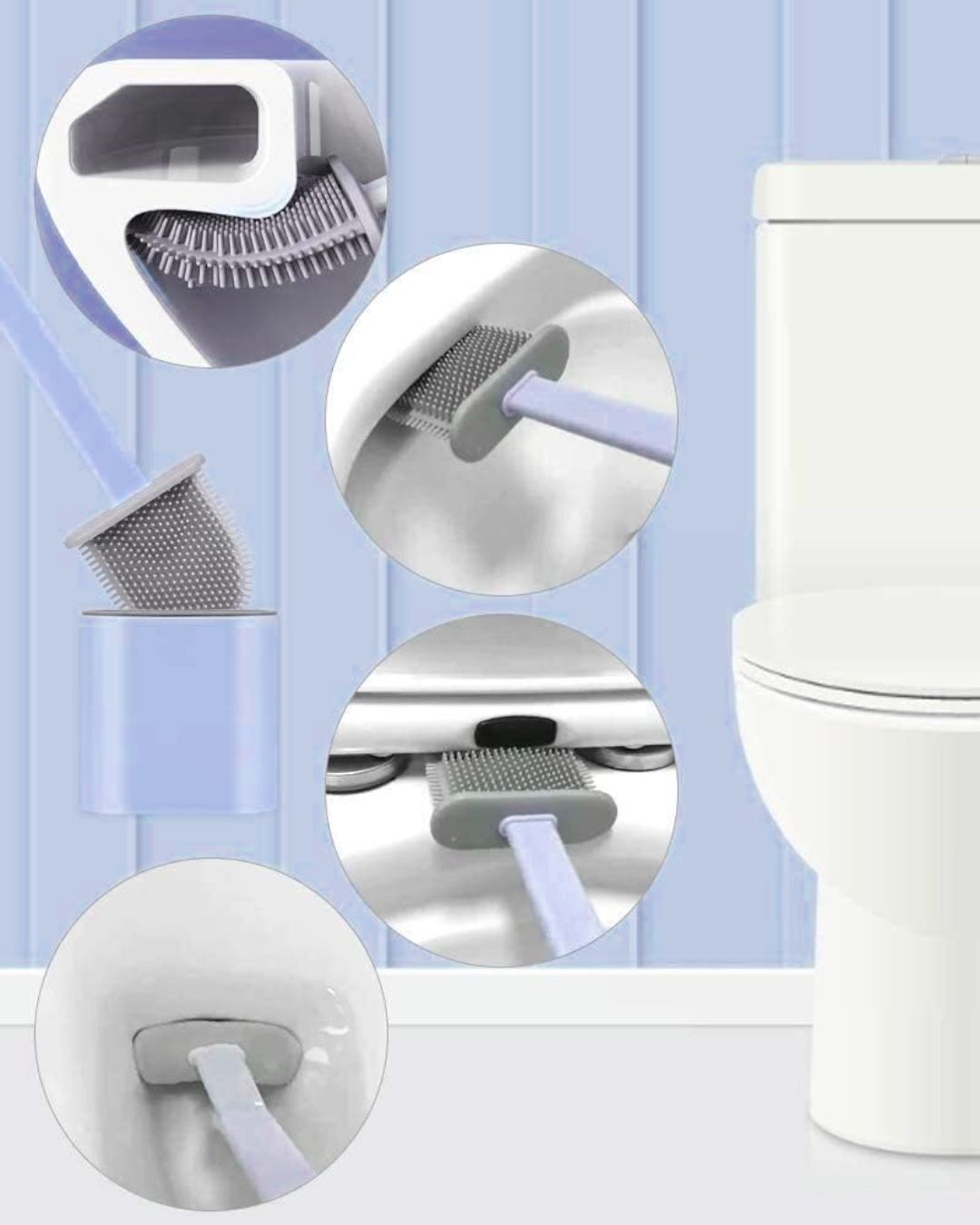 Silicone Toilet Brush with Holder1