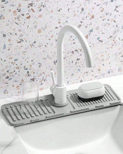Silicone Draining Mat Around Tap