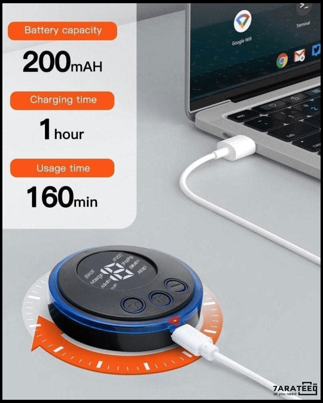 EMS Mini Portable Electric Neck, Back &amp; Body Pain Relief Massager