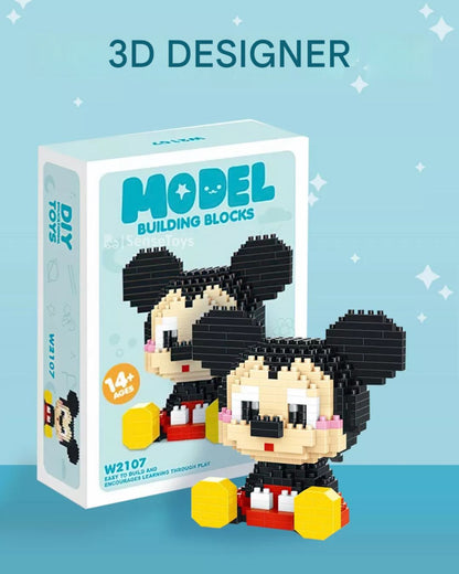 3D Mickey Mouse Lego Building Blocks