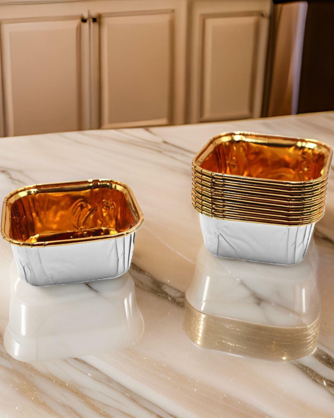 Aluminum Foil Square Baking Paper Cups