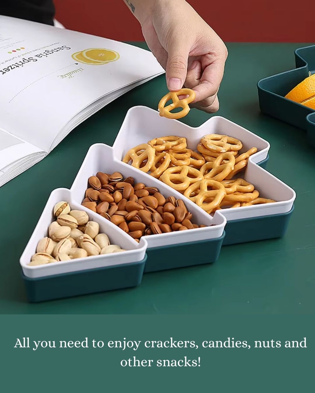 Christmas Tree Shaped Snack Tray