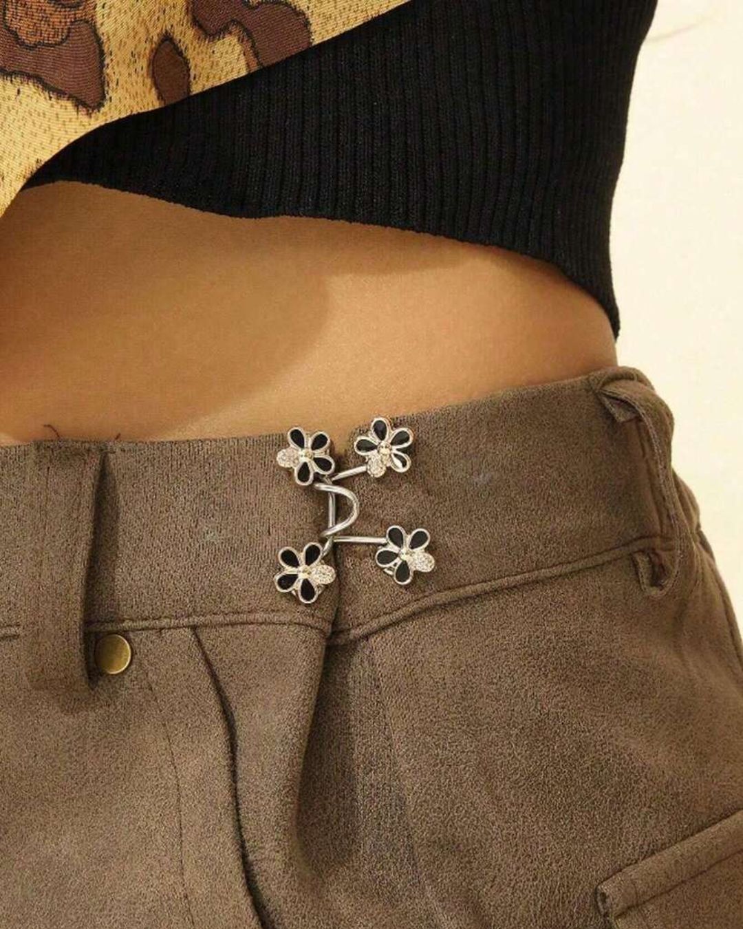 Flower Pant Waist Buckle Tightener