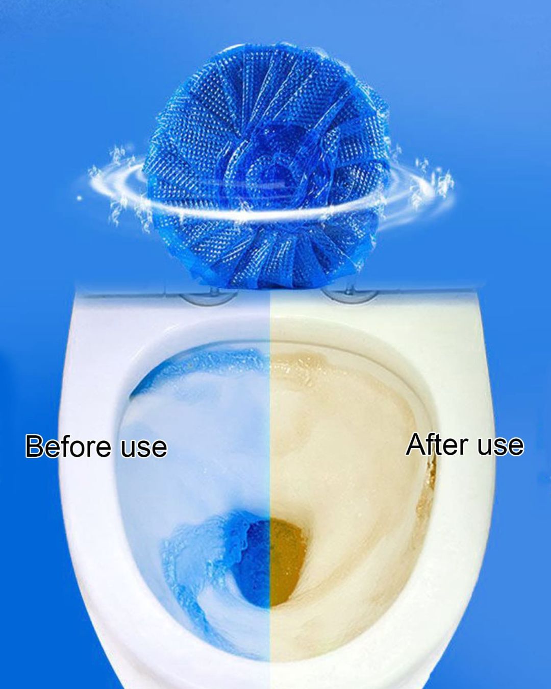 Blue Tablet Flush Tank