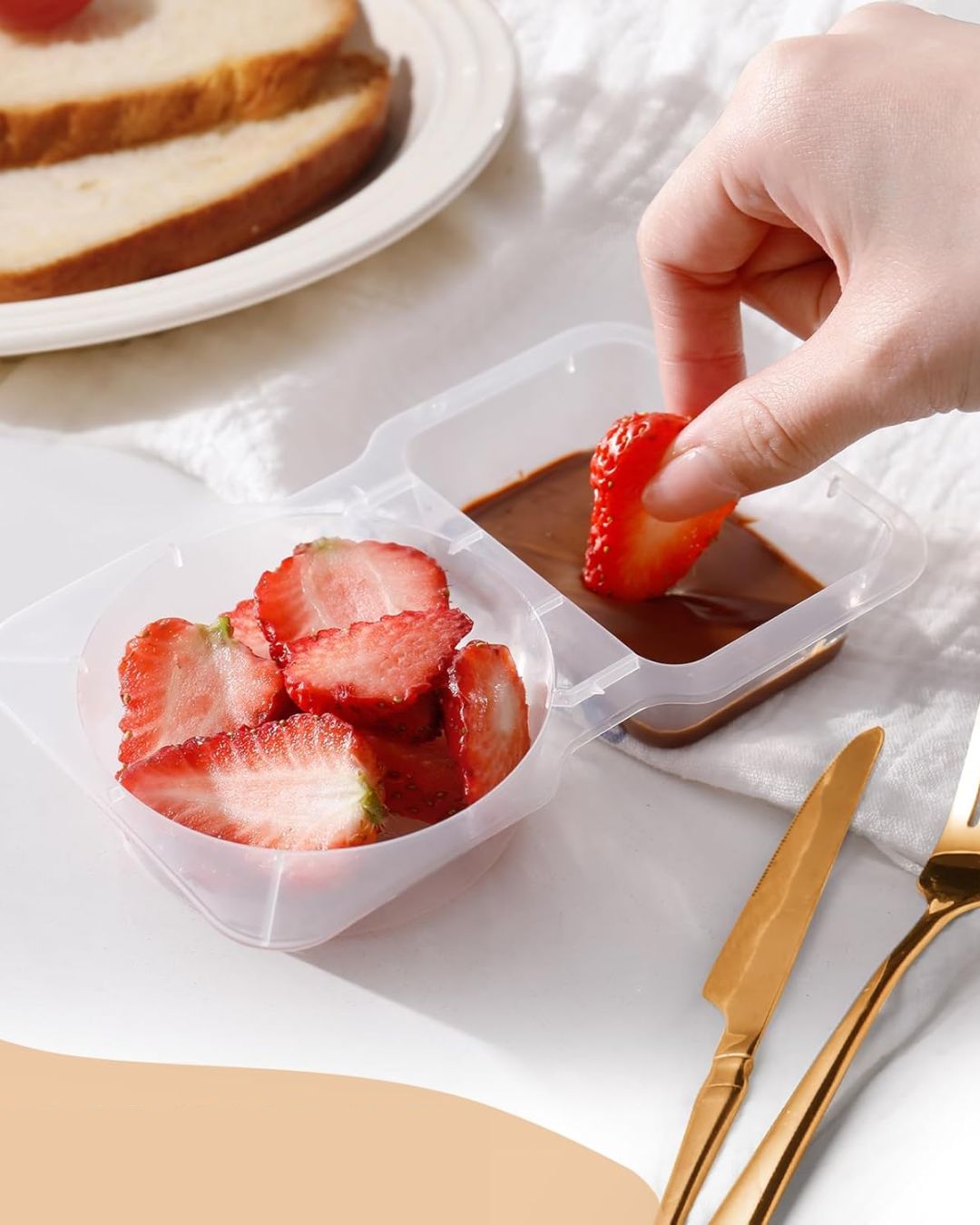 Double Compartment Snack Container