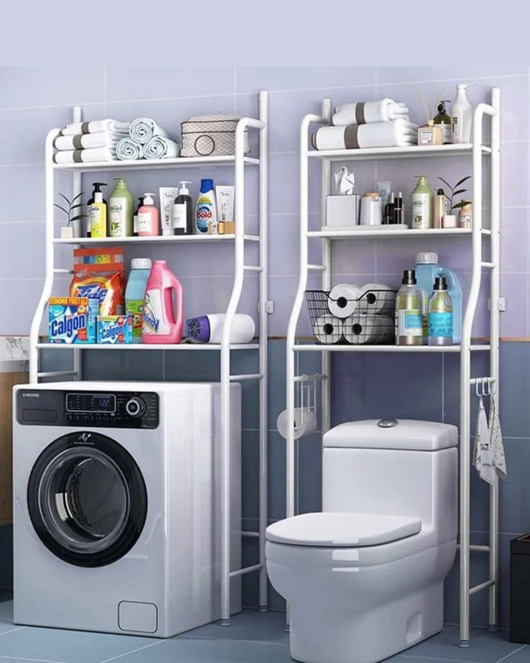 3 Layer Over The Washing Machine Storage Rack