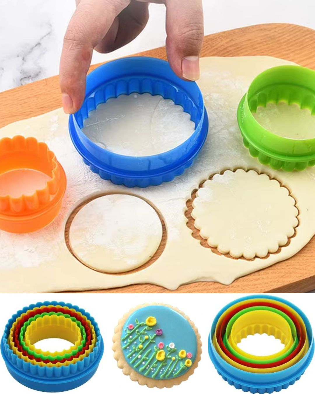 5-Piece Plastic Cookie Cutter Set