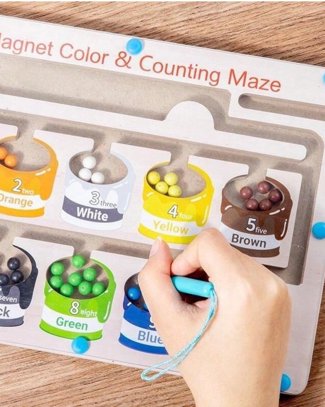 Montessori Magnetic Color and Number Maze