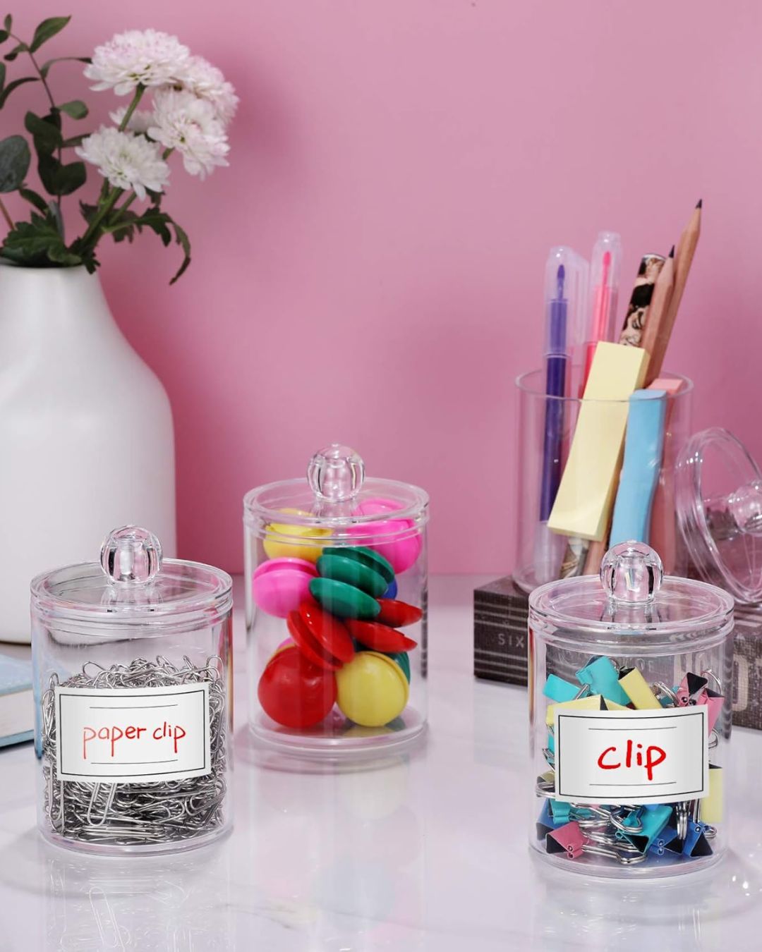 Acrylic Cotton Swab Organizer
