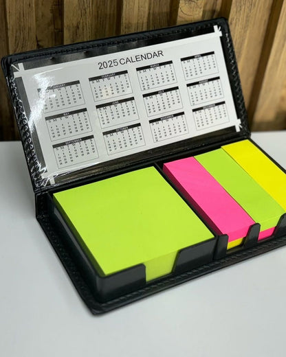 5 In 1 Sticky Notes Leather Box