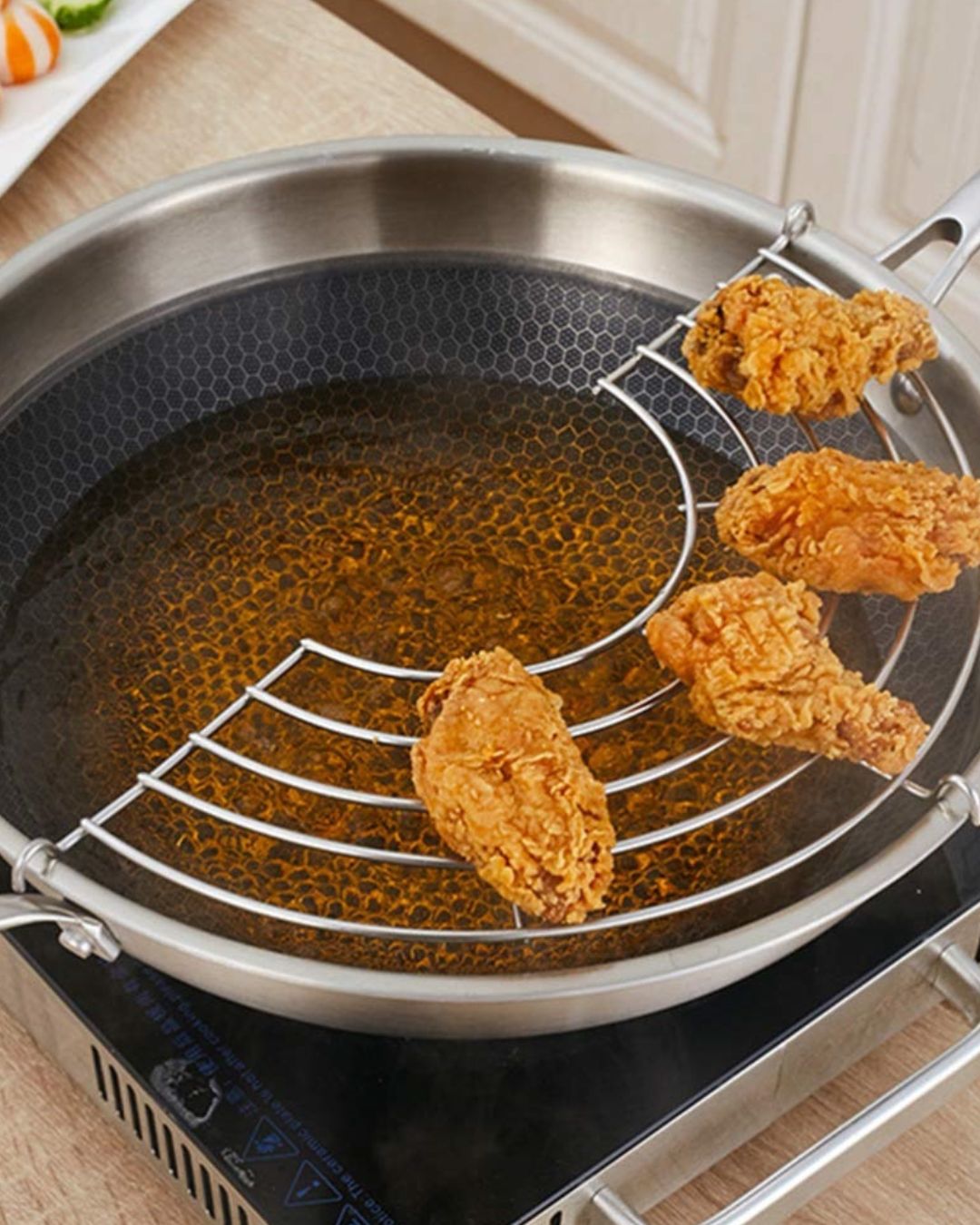 Stainless Steel Half Round Oil Draining Rack