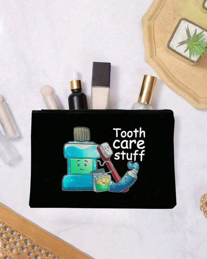 Dental Care Themed Canvas Pouch