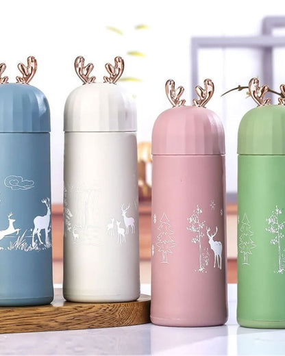 Reindeer Shape Glass Water Bottle