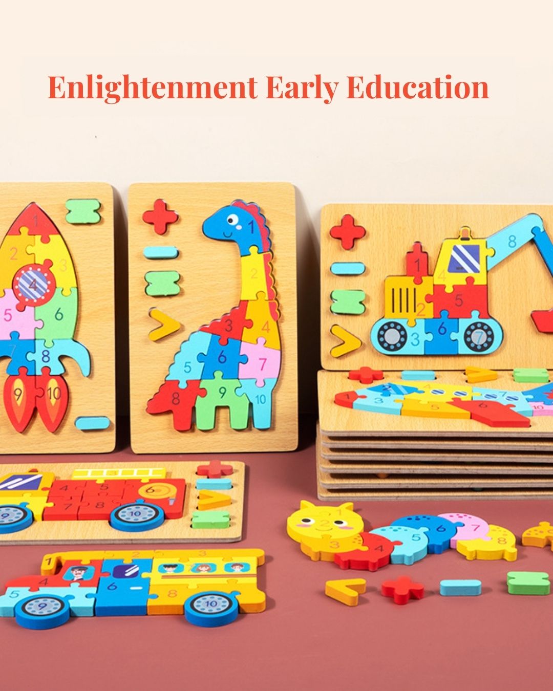 3D Wooden Montessori Puzzle Educational Toys