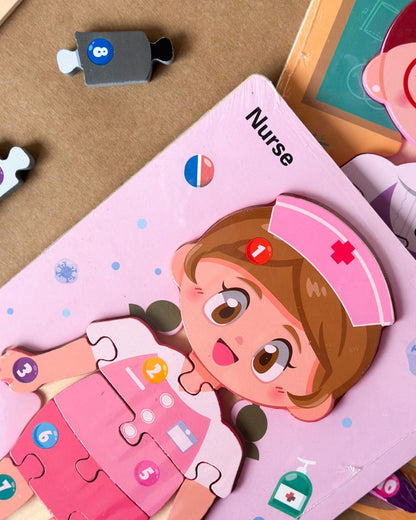 Wooden Jigsaw Professions Puzzles