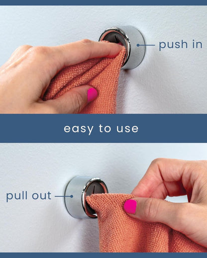 Round Adhesive Push Towel Hook