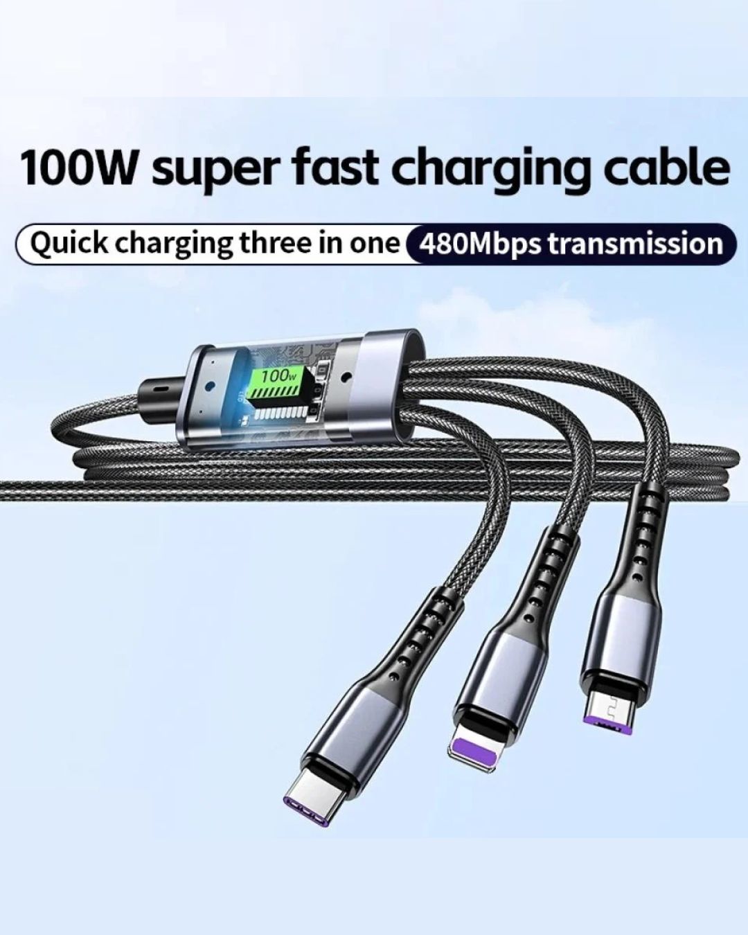 3 In 1 Fast Charging Cable