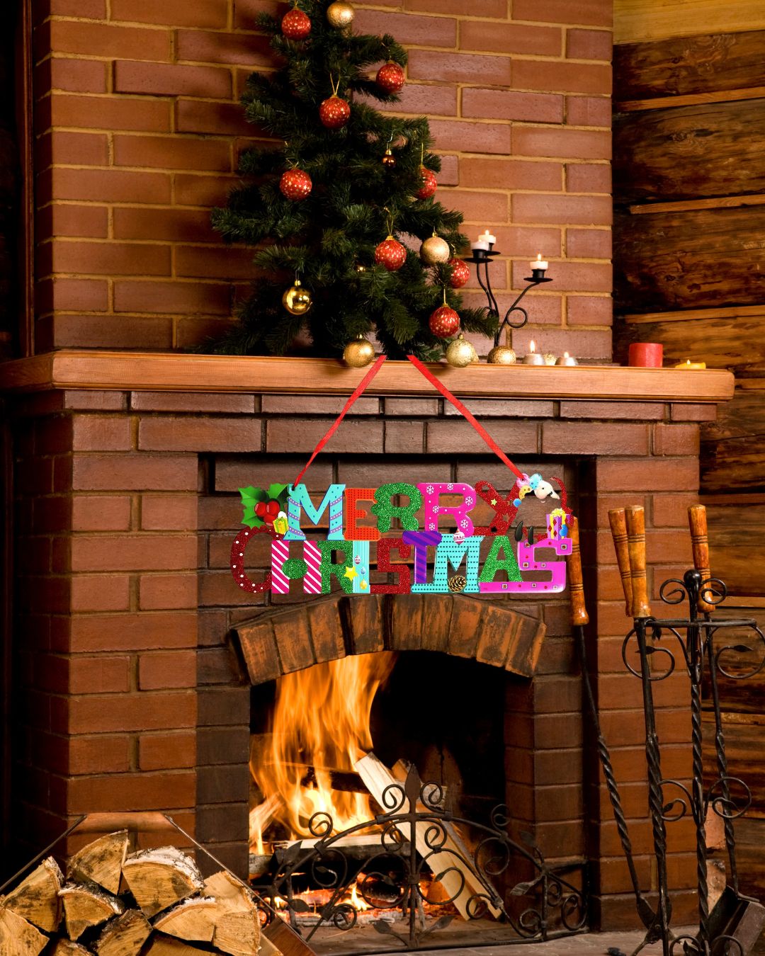 Merry Christmas Foam Door Hanger