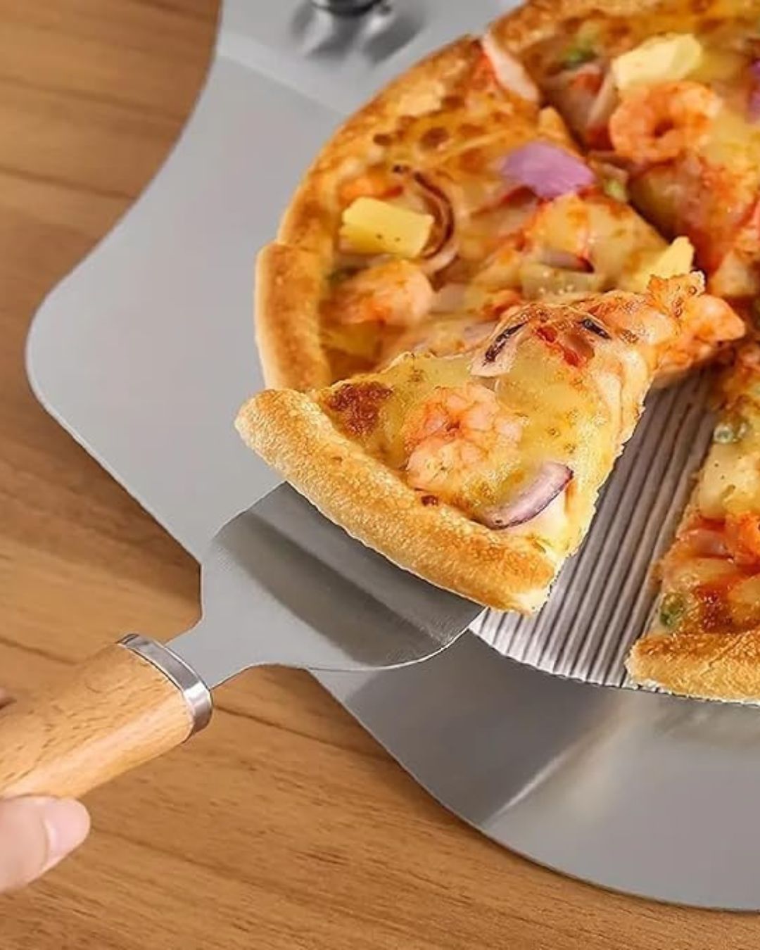 Stainless Steel Triangular Spatula Wood Handle