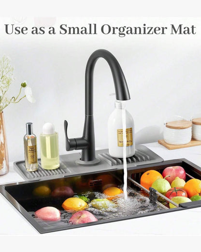 Silicone Draining Mat Around Tap