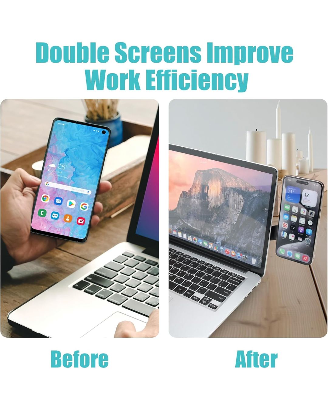 Magnetic Laptop Phone Holder