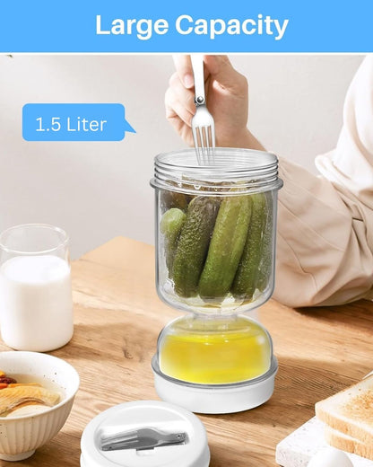Pickle and Olive Flip Jar with Strainer
