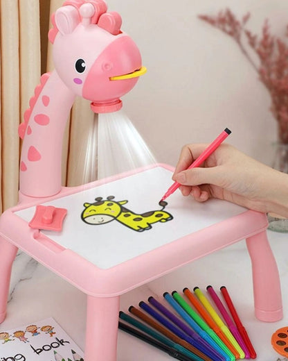 LED Projector Giraffe Drawing Table