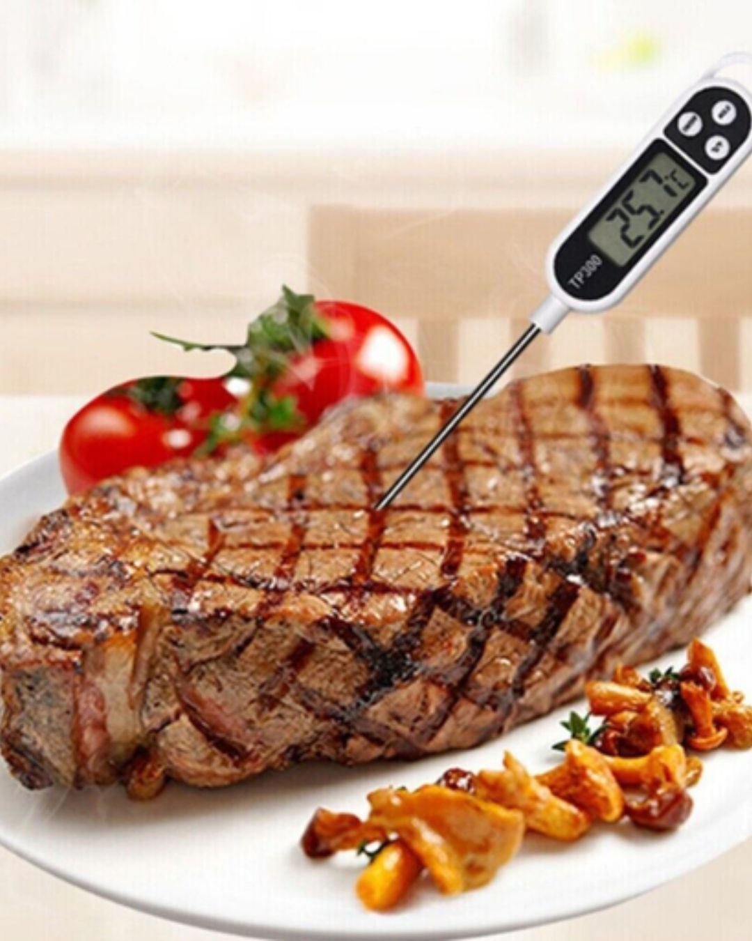 Digital Food Thermometer with LCD Display