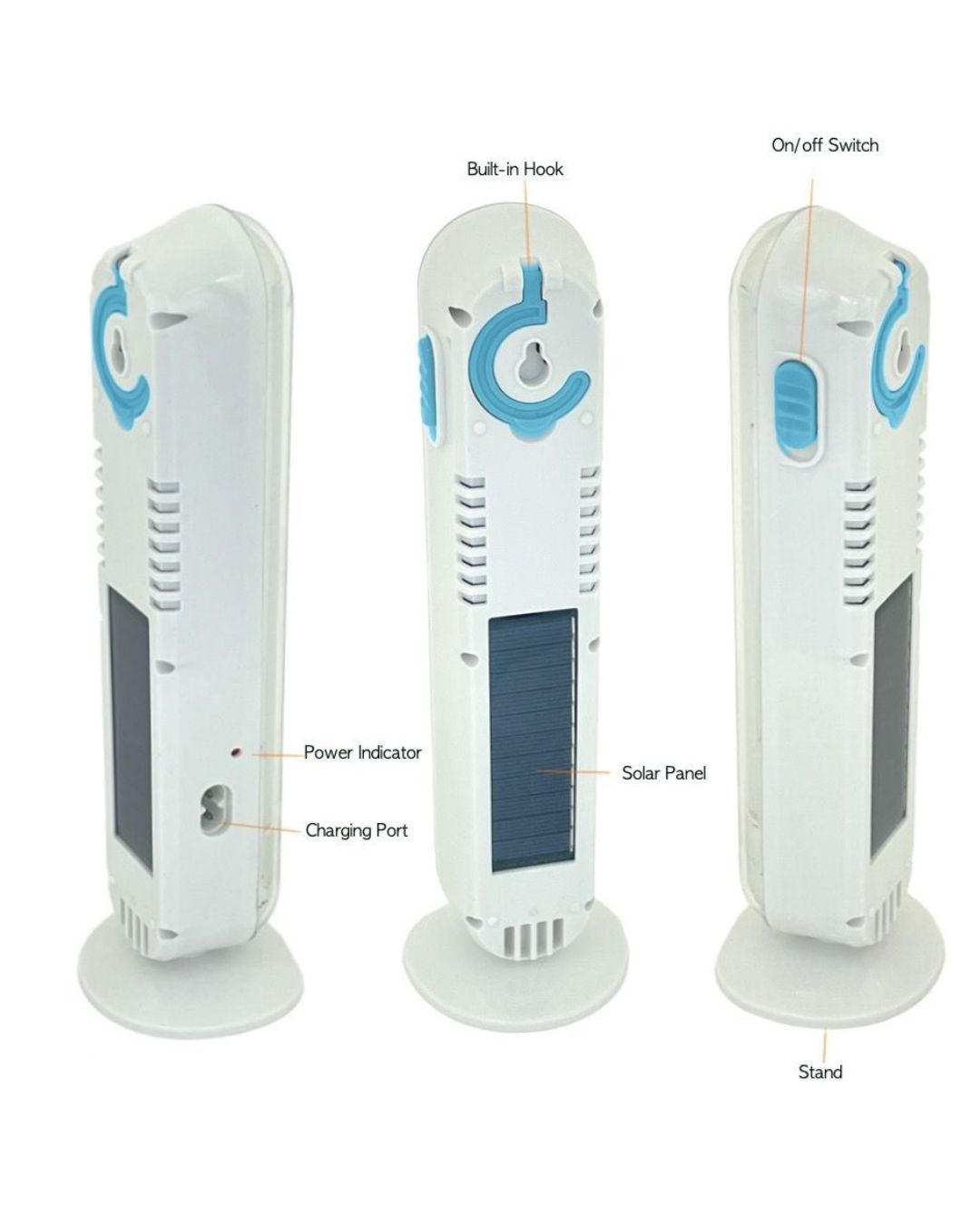 Rechargeable LED Light with Solar Panels