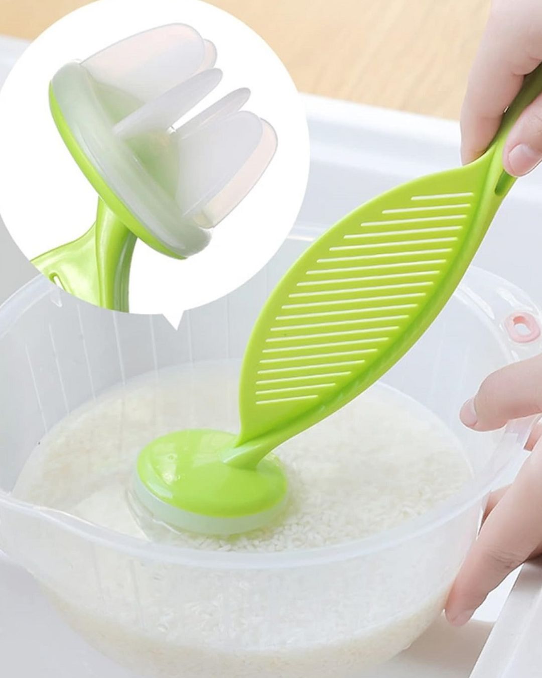 Rice Washing Drainer Spoon with Head
