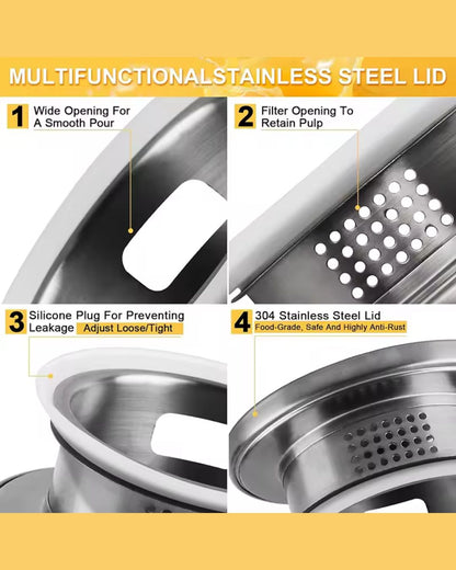 1.5L Glass Pitcher with Stainless Steel Lid