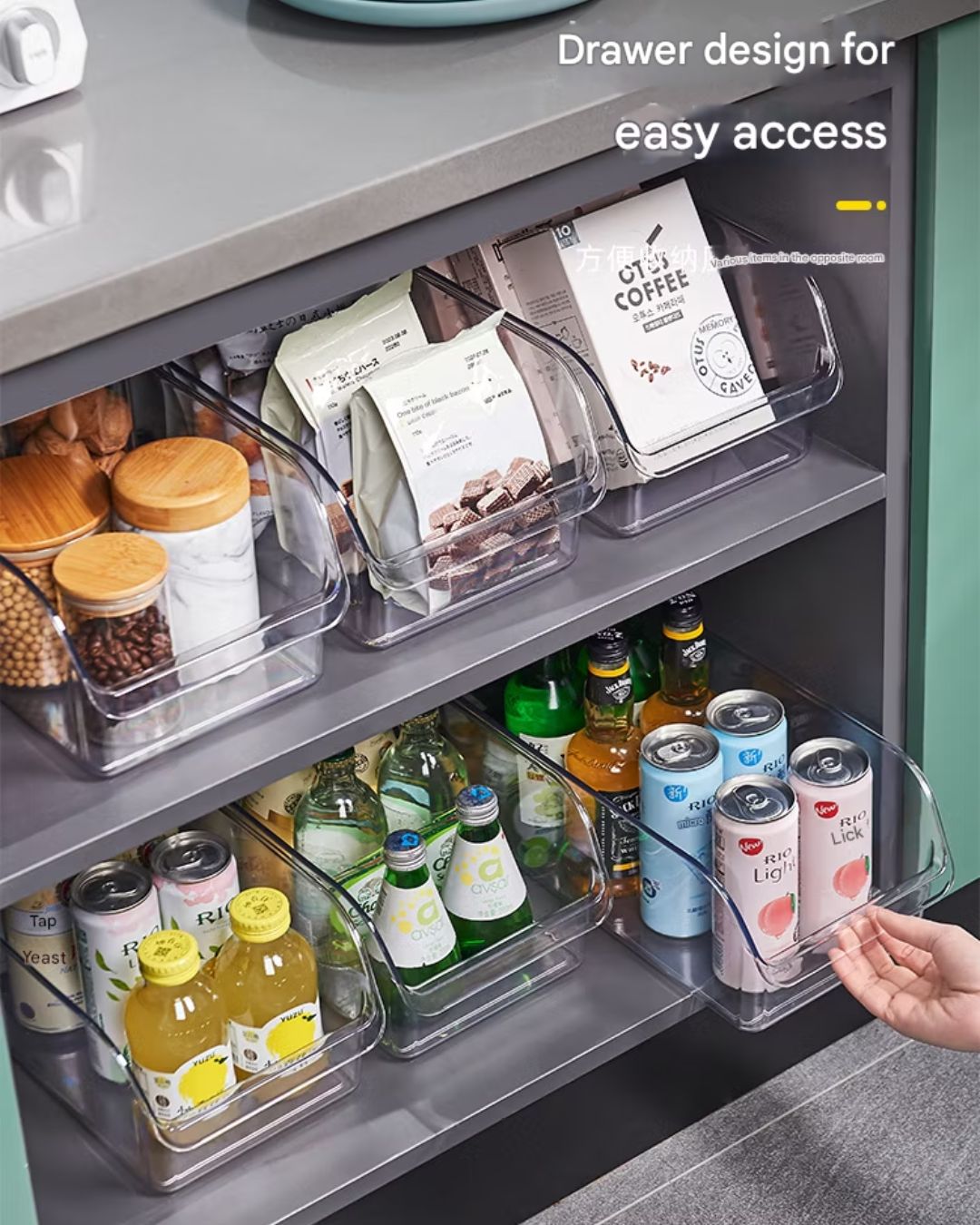 Clear Acrylic Refrigerator Organizer