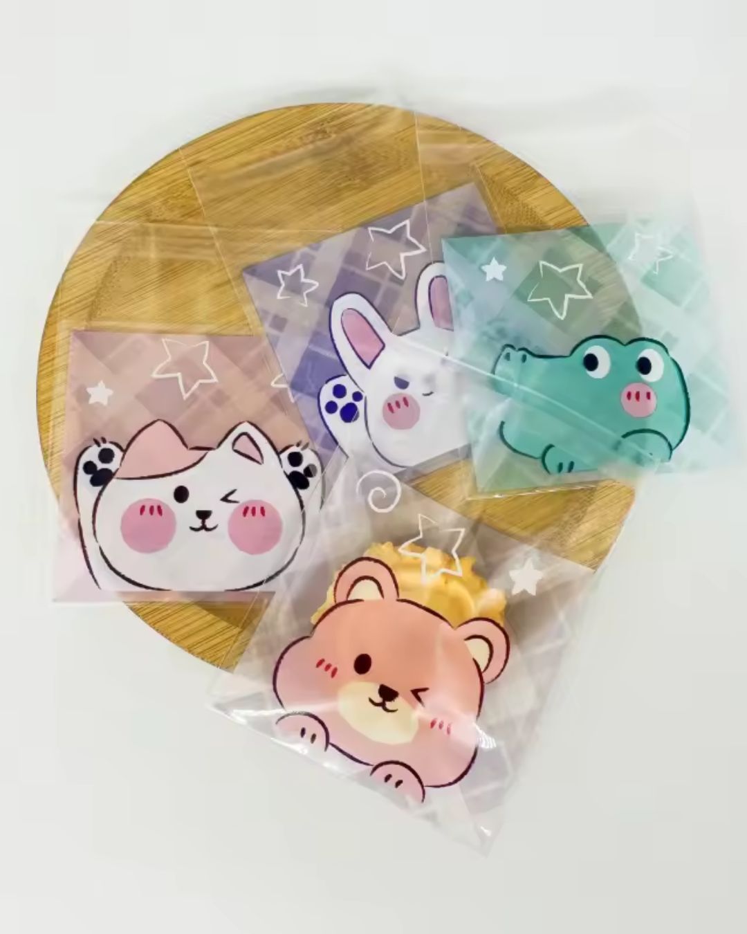 Self Adhesive Animal Cookie Bags
