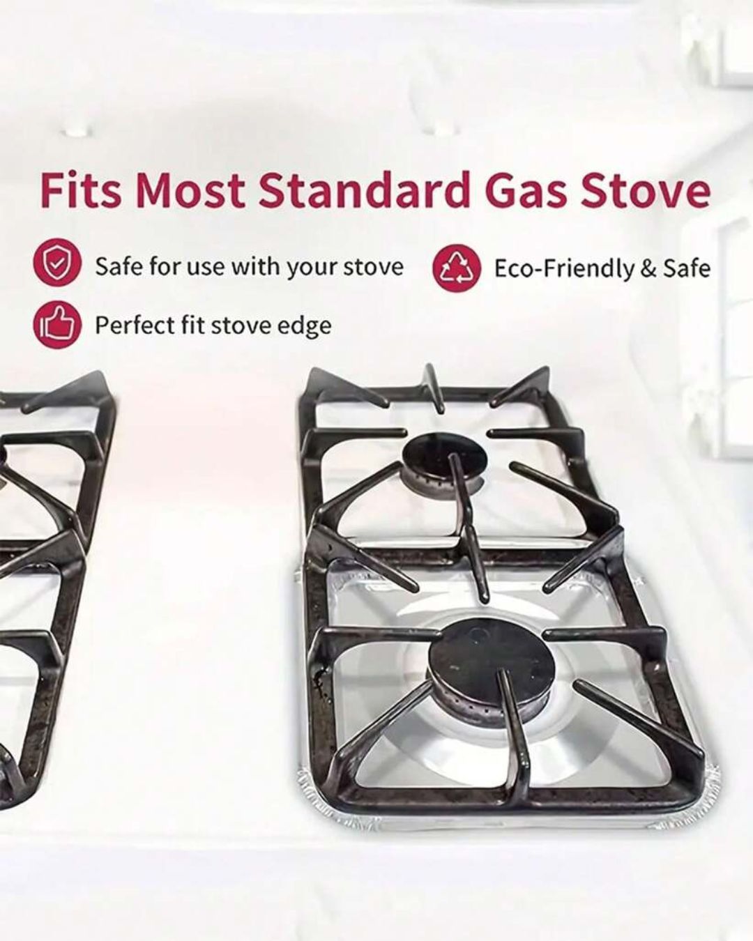 Square Aluminum Foil Gas Burner Liner