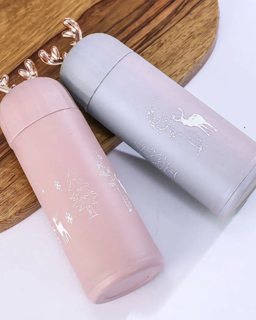 Reindeer Shape Glass Water Bottle