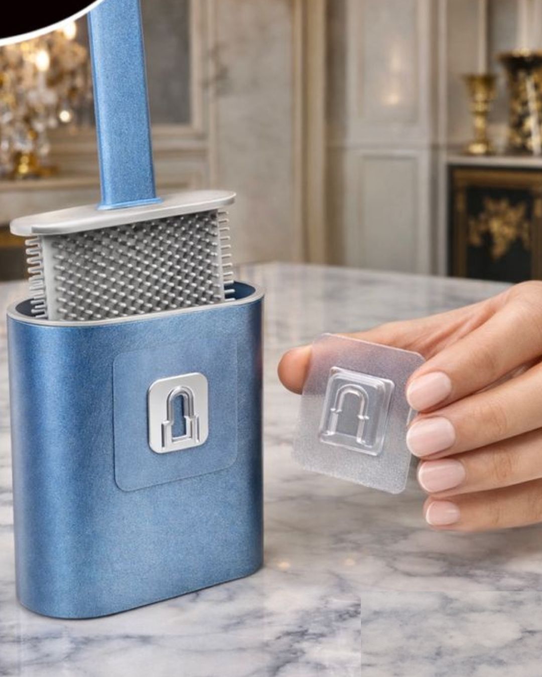 Silicone Toilet Brush with Holder1