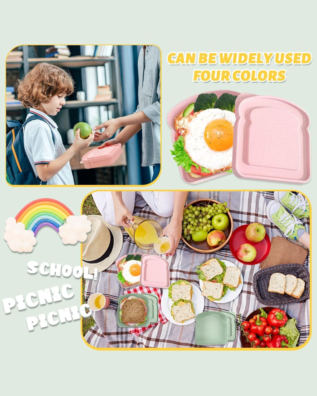Toast Shape Sandwich Box