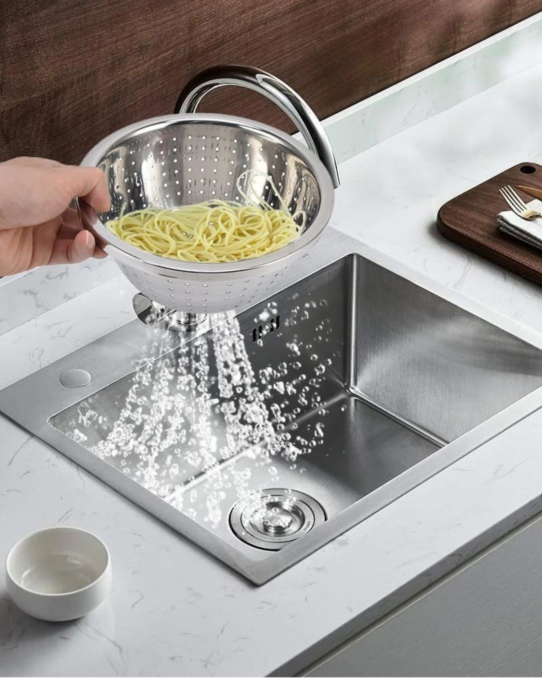 Multifunction Stainless Steel Basin with Strainer Set