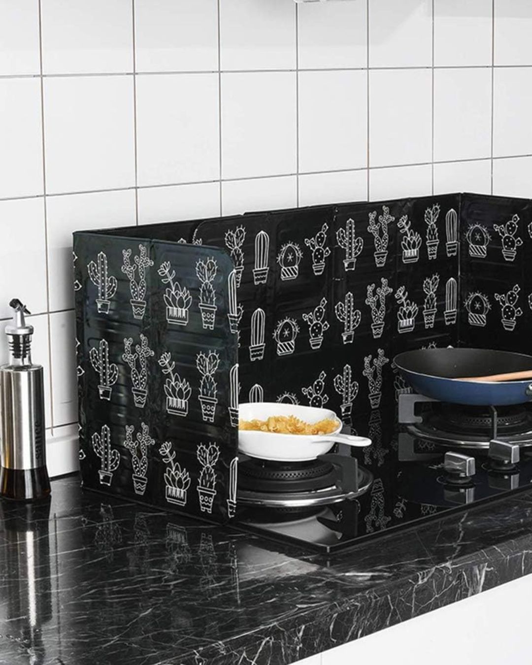 Stove Windscreen Splash Guard with Drawing