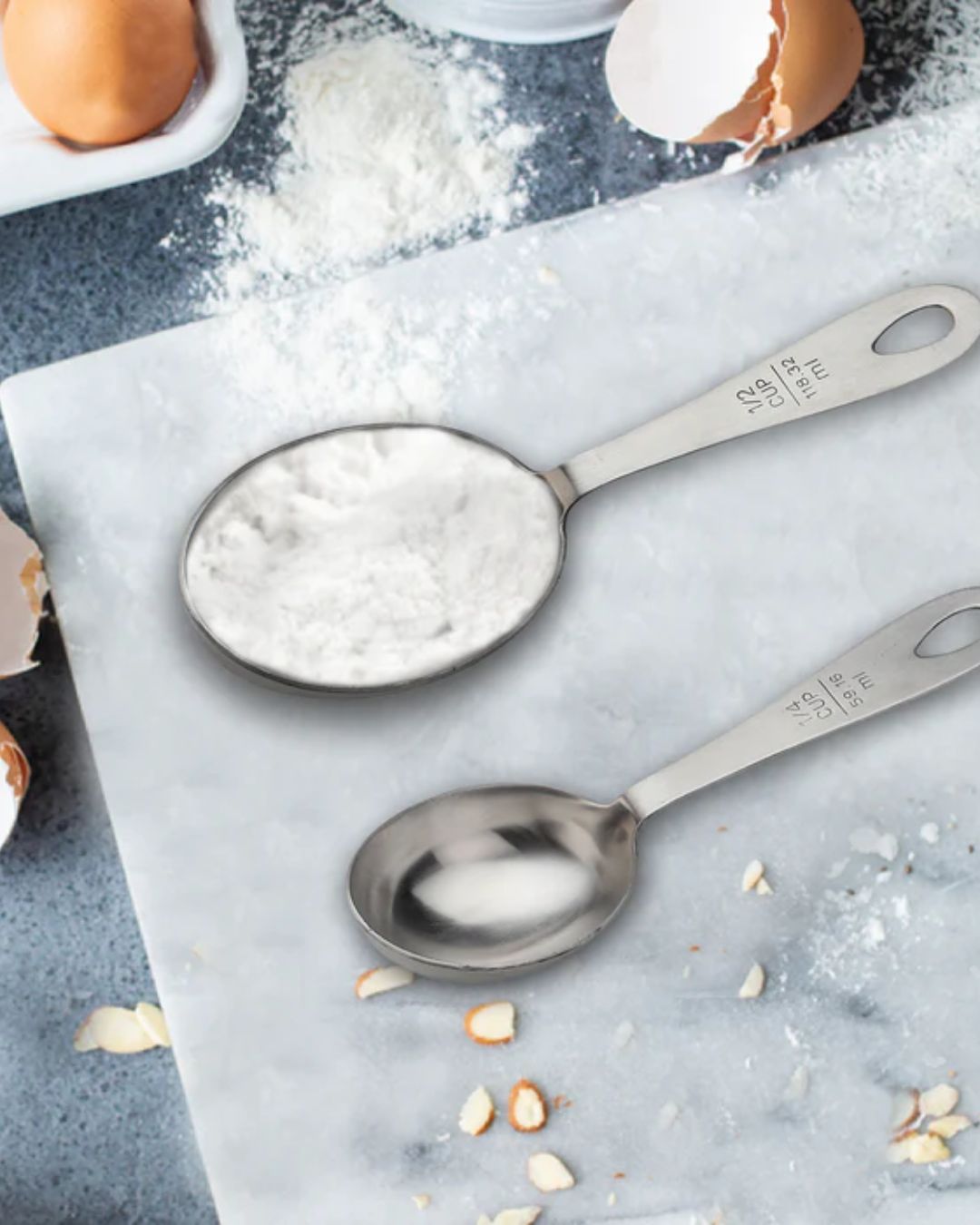 Stainless Steel Egg Separator & Measuring Spoons Set