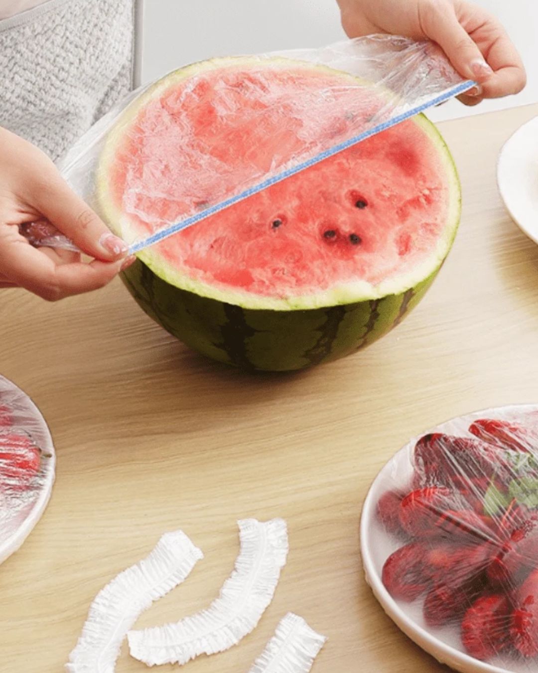 100pcs Colorful Disposable Food Covers