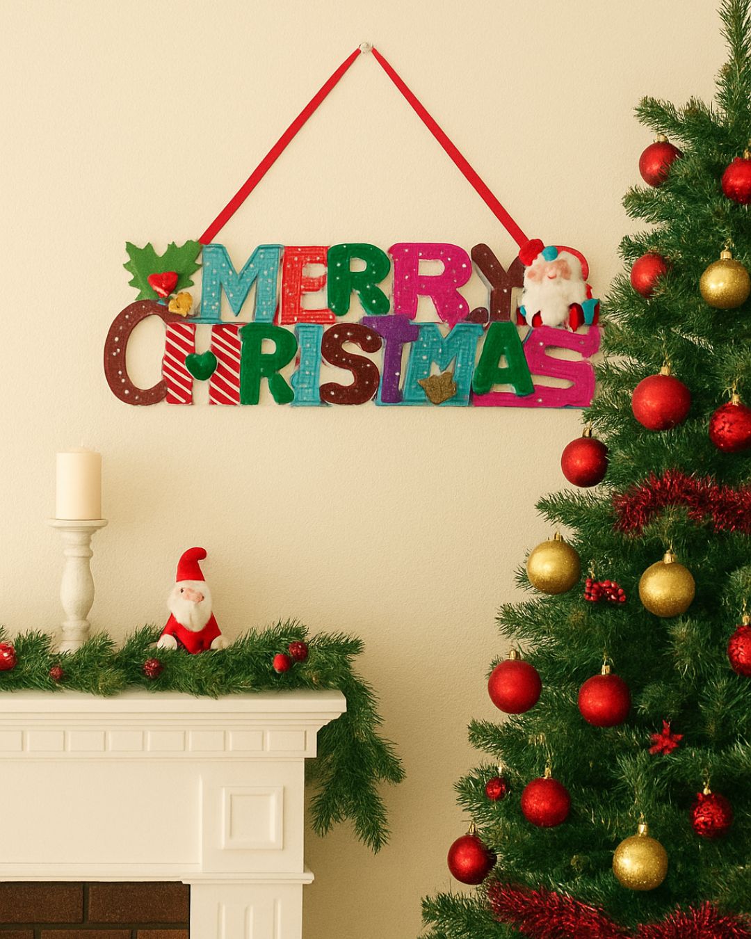Merry Christmas Foam Door Hanger
