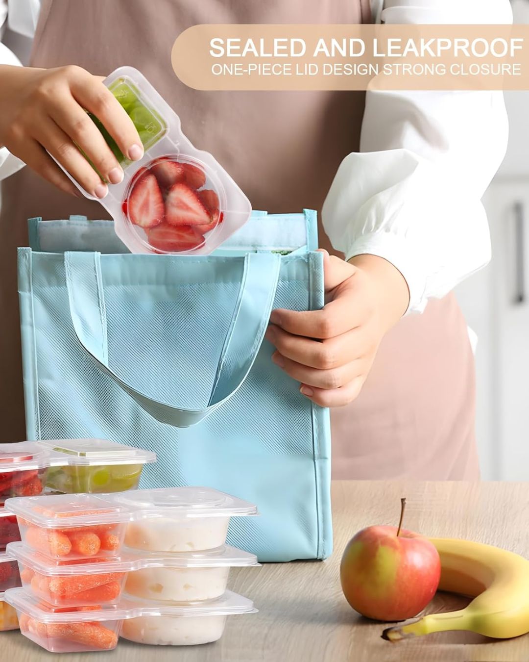 Double Compartment Snack Container